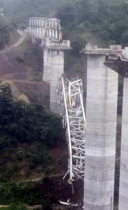 26 killed as under-construction railway bridge collapses in Mizoram