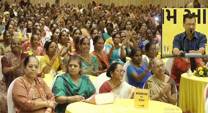 AAP promises Rs 1k monthly allowance to Gujarat women if voted to power