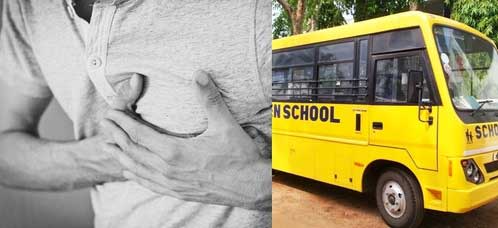 Andhra school bus driver suffers cardiac arrest, but saves 40 students