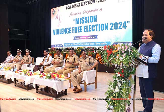 Chief Secretary launches Mission violence free election 2024; advises to follow 2023 assembly election pattern to ensure peaceful poll