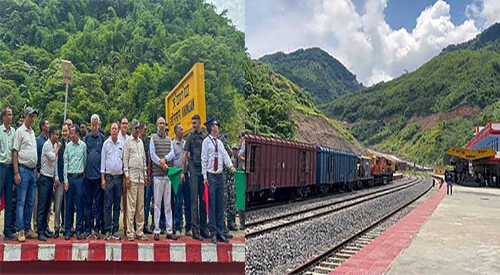 Carrying essentials, first goods train from Guwahati reaches Manipur
