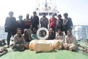 Coast Guard seizes Pak boat with Rs 480 crore drugs off Gujarat coast; six held