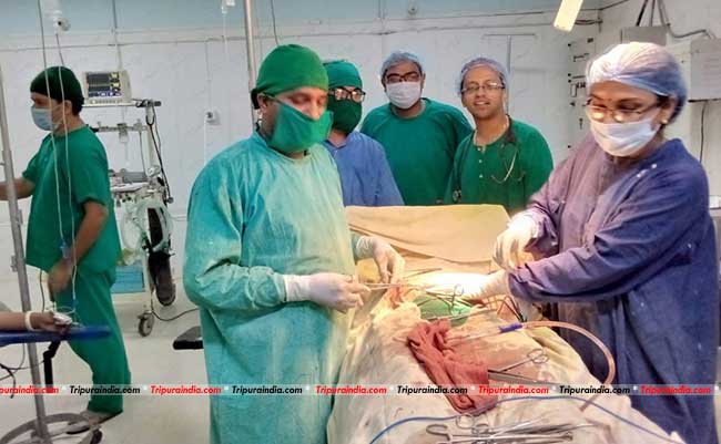 Complex hip joint surgery successfully held at Unakoti District Hospital