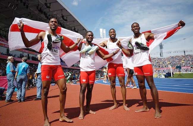 England defend men's 4x100m title at Commonwealth Games