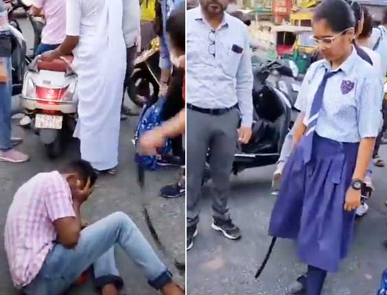 Female students thrash serial harasser with belts in Ahmedabad