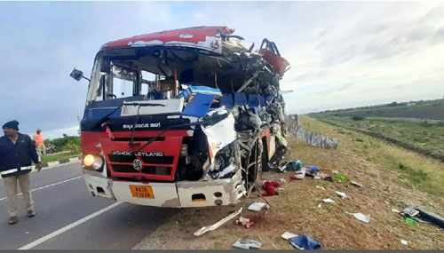 Four killed in truck-bus collision in Karnataka