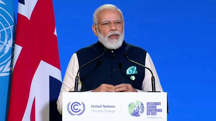 India commits for net zero by 2070 at climate change conference