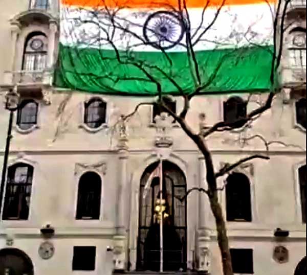 Man arrested after vandalism at Indian High Commission in London