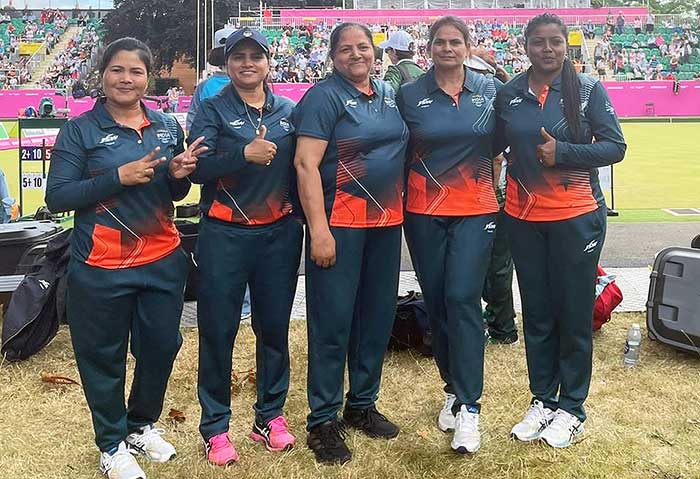 Indian Women's Fours storm back from 1-8 deficit to beat New Zealand, assured of historic medal in Lawn Bowls