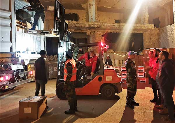 Indian peacekeepers in Syria ferry earthquake relief supplies to victims