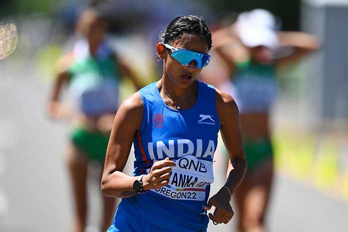 India's Priyanka Goswami wins silver in race walk, shatters national record
