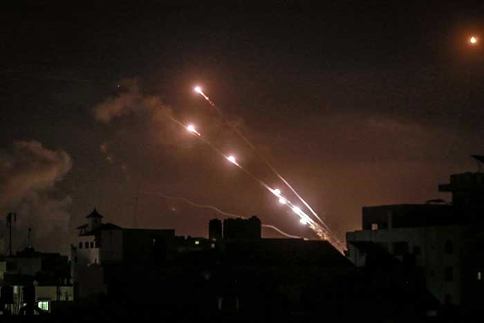 Rockets fired from Gaza after Israeli strikes kill militant leader