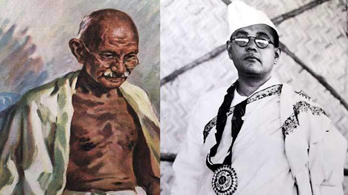 Gandhi and Bose: Freedom fighters at odds with each other
