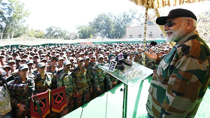 PM celebrates Diwali with soldiers at LoC