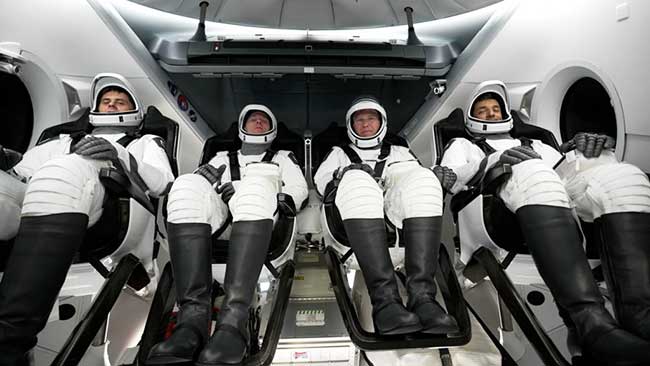 NASA-SpaceX crew-6 mission enroute to space for scientific research