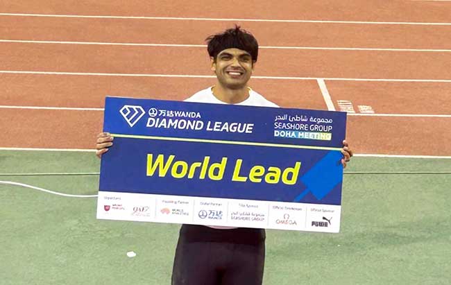 Olympic champion Neeraj Chopra wins Doha Diamond League 2023