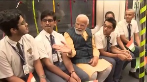 PM takes ride on India’s first underwater metro line in Kolkata with schoolchildren