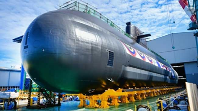 S.Korea launches new homegrown submarine