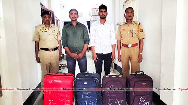 Two held with 61 kg dry ganja from Agartala Railway Station