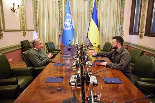 UN chief to meet Ukrainian President in Kiev