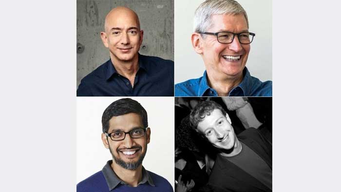 US panel to grill Bezos, Cook, Zuckerberg, Pichai on July 27