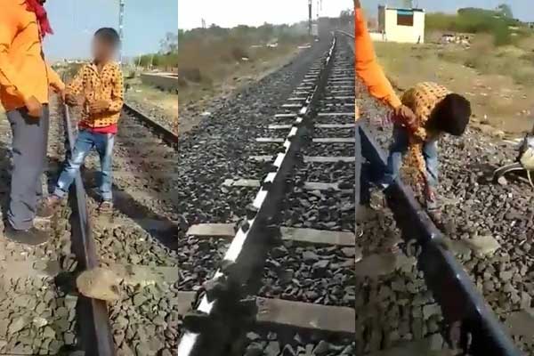 Video of boy placing stones on railway track in K'taka goes viral