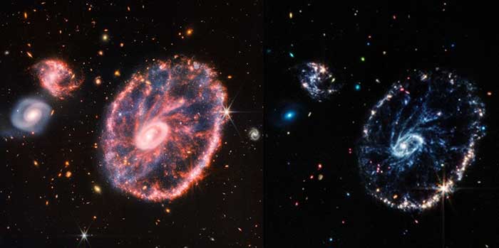 Webb telescope images colourful Cartwheel Galaxy