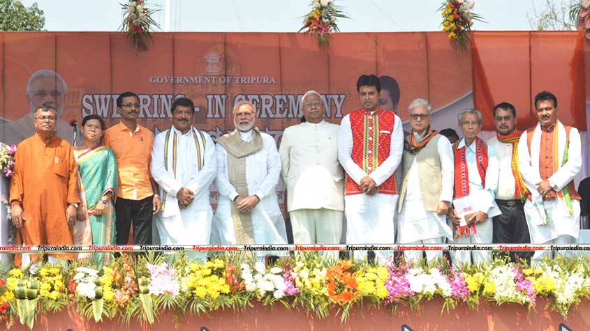 BJP-led government takes charge of Tripura