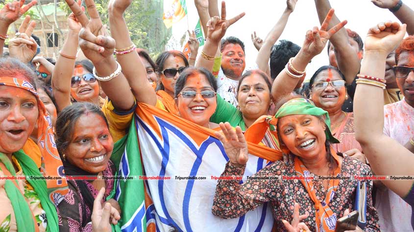 BJP inches closer to landslide victory, CPIM confident of forming 8th Left front govt.