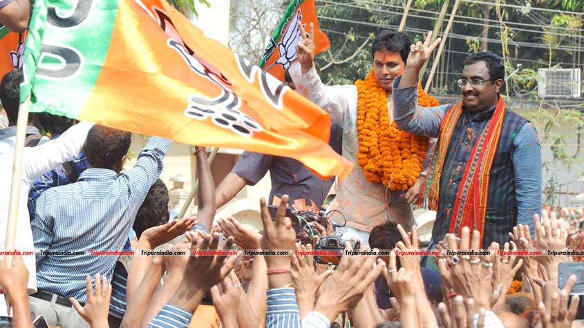 Left Sarkar ousted in Tripura as BJP surges in northeast