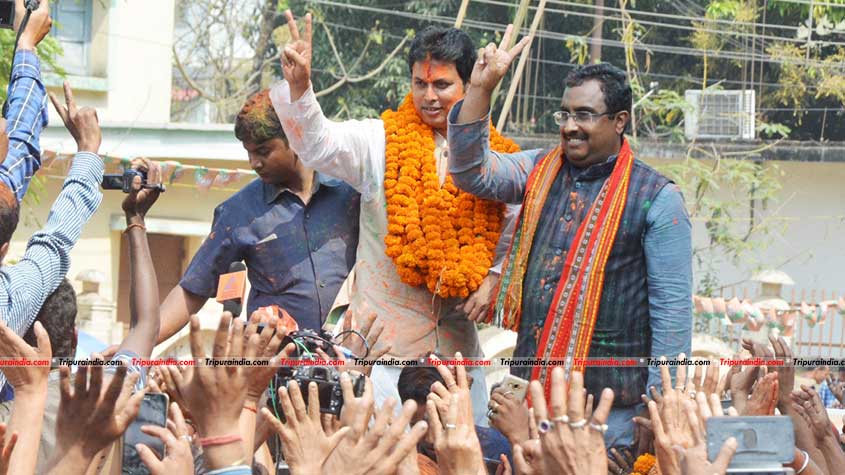 Final party position in Tripura