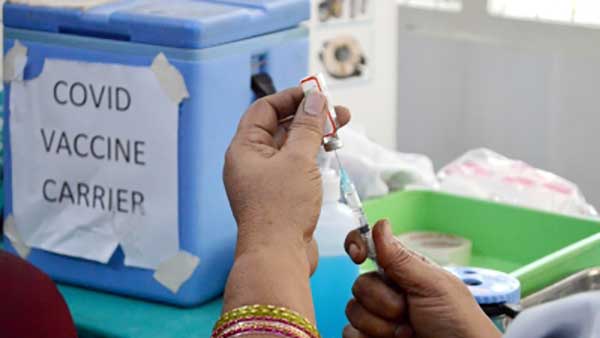 Corona vaccination drive at Boxanagar Social Health Center