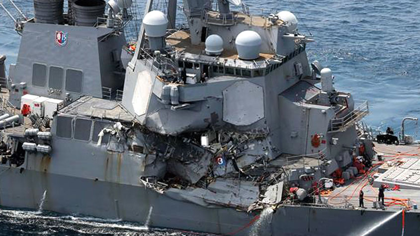 10 sailors missing after US destroyer collision near Singapore