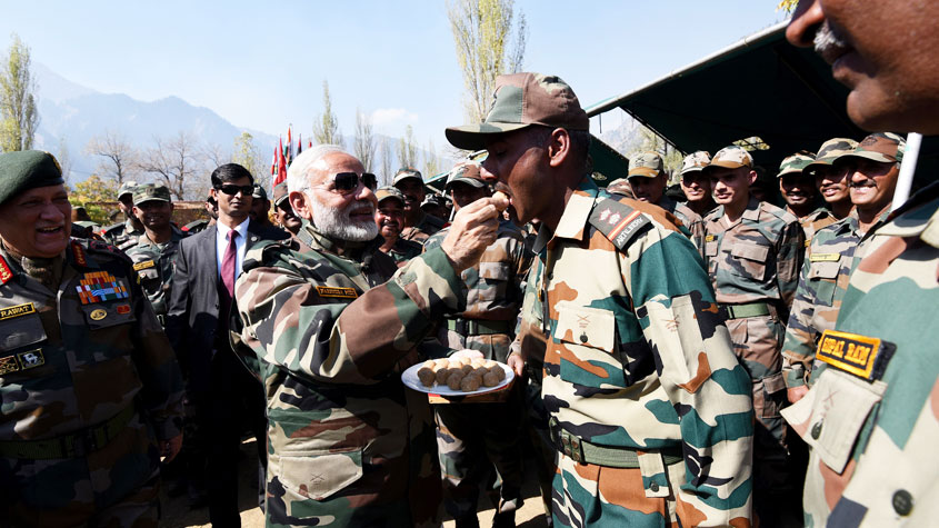 Modi celebrates Diwali with soldiers on LoC, calls them 'my family