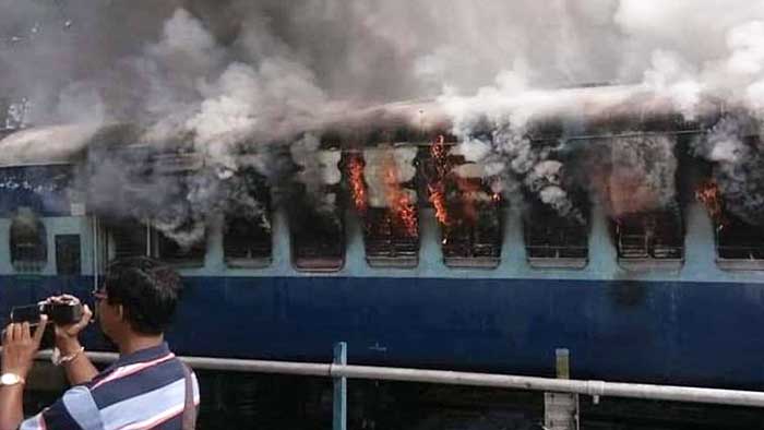 3 bogies of stationary Silchar-Trivandrum Express gutted in Silchar