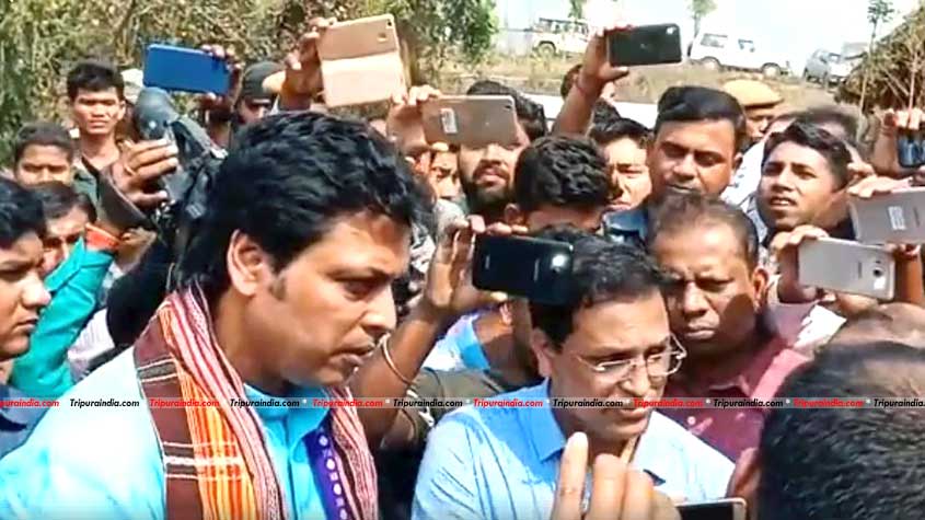 CM Biplab Deb takes action against HSCL constriction company of low quality road