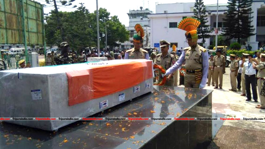 Body of slain SSB officer from Tripura arrives hometown