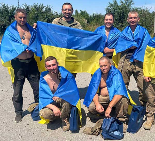 22 Ukrainian POWs released from Russia