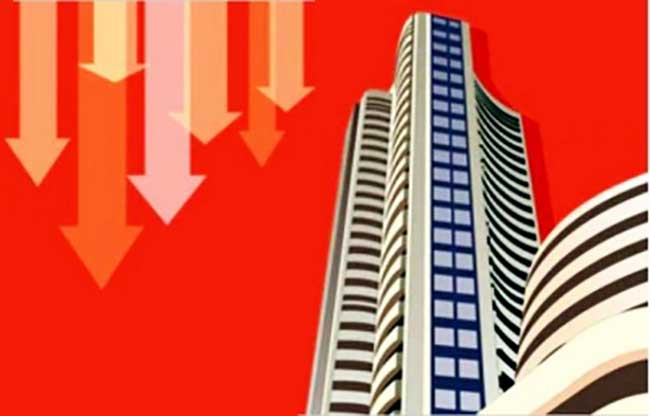 Sensex falls below 65K mark