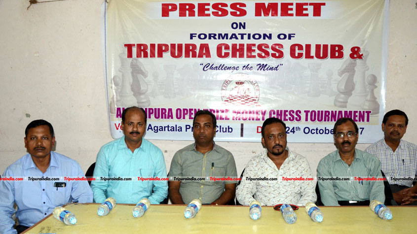 TRIPURA CHESS CLUB constituted on Tuesday, held press meet with monthly competition along with 11 activities