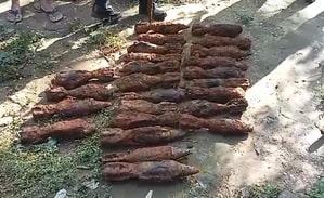 27 damaged bomb shells unearthed in Bamutia under the Mohanpur sub-division