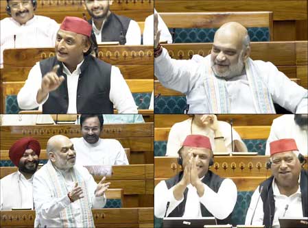 Amit Shah & Akhilesh Yadav’s lighter exchange in LS over party president