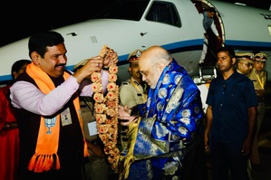 Amit Shah visits K'taka ahead of upcoming LS polls
