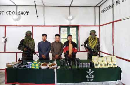 Assam Rifles foils arms and drugs smuggling bid in Mizoram