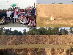 Tripura: Congress protests against Bangladesh embankment