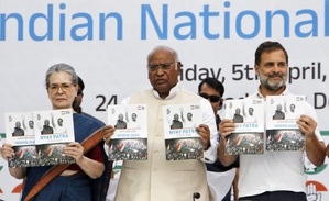 Congress releases manifesto for 2024 polls, focus on caste census and ‘Paanch Nyays’