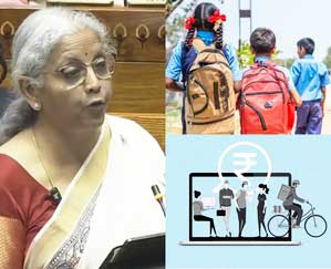 FM Sitharaman’s announcements for internet in govt schools, social security for gig workers