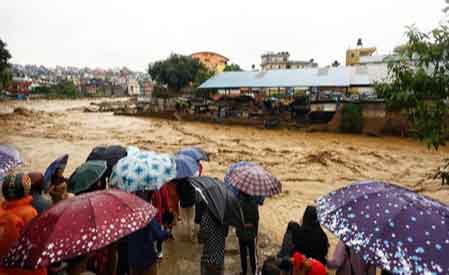 Flash floods hit Nepal-China border, 18 missing