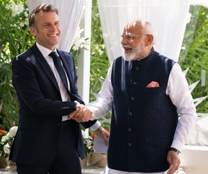 French President Macron lauds momentum in bilateral ties after meeting PM Modi