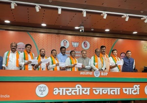 Jolt to BRS as 4 party leaders switch to BJP